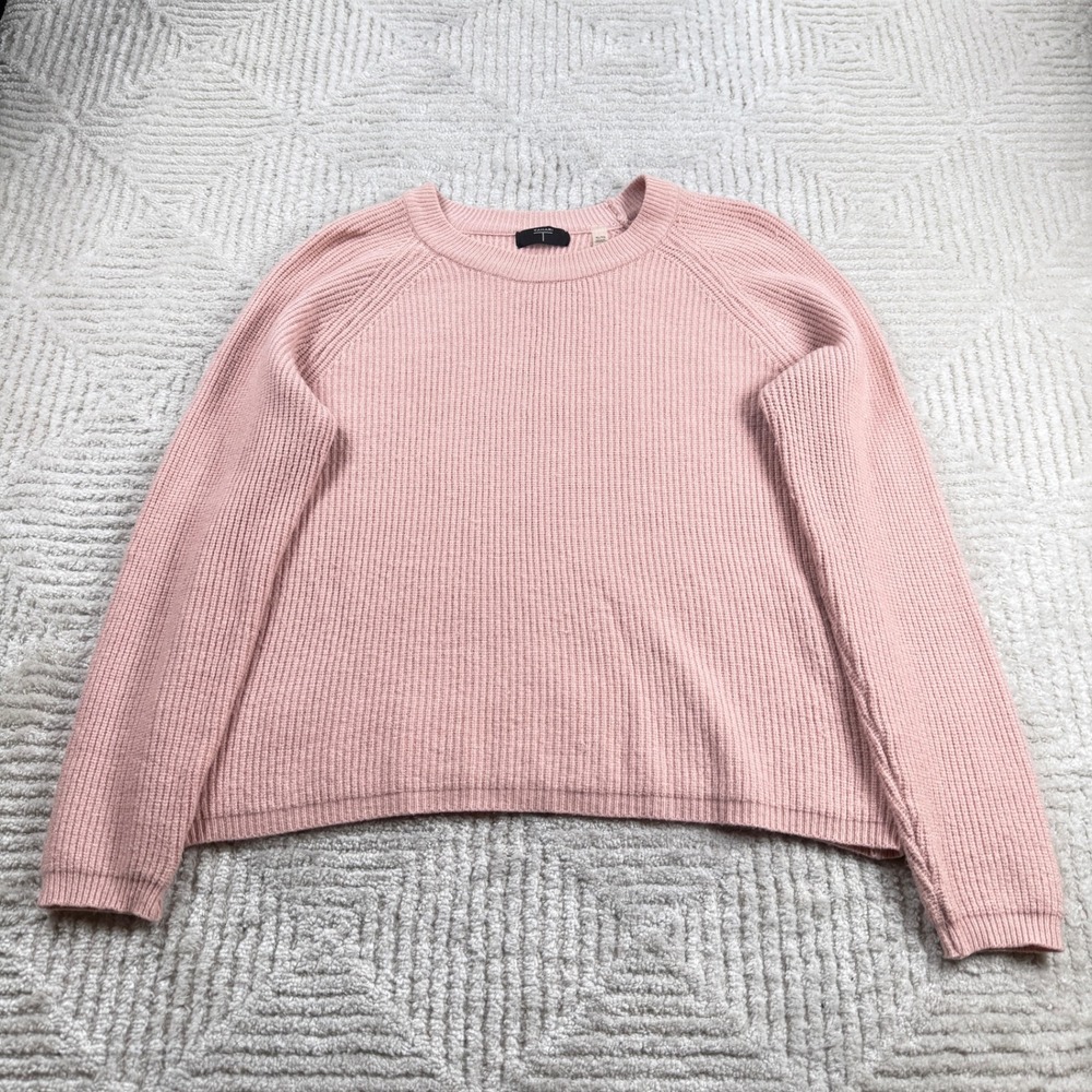 Tahari Ribbed Knit Sweater Women's XL Pink Coquette Soft Girl Pastel Preppy Cozy